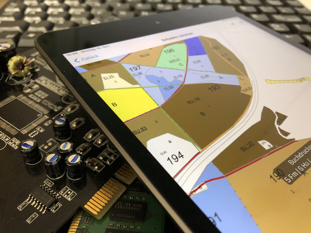 Blick auf ein Tablet